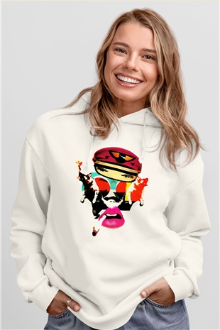 The Prodigy Beyaz Unisex Kapşonlu Sweatshirt