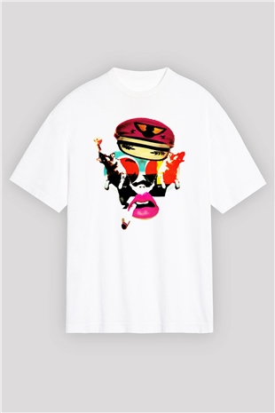 The Prodigy Beyaz Unisex Oversize Tişört T-Shirt