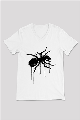 The Prodigy Beyaz Unisex V Yaka Tişört T-Shirt