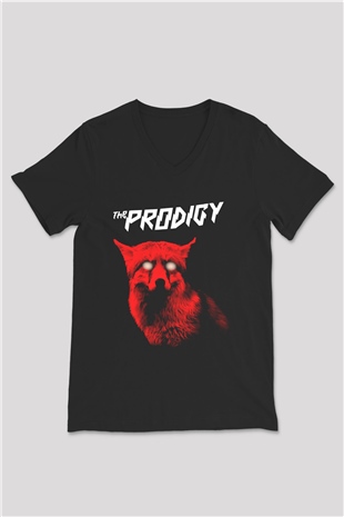 The Prodigy Siyah Unisex V Yaka Tişört T-Shirt
