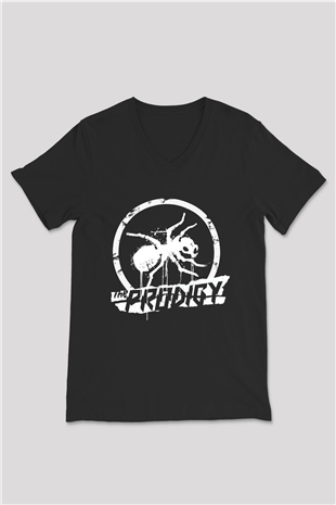 The Prodigy Siyah Unisex V Yaka Tişört T-Shirt