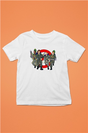 The Real Ghostbusters Hayalet Avcıları Baskılı Beyaz Unisex Çocuk Tişört