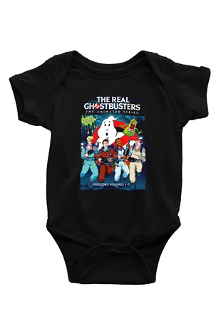 The Real Ghostbusters Hayalet Avcıları Siyah Bebek Body - Zıbın