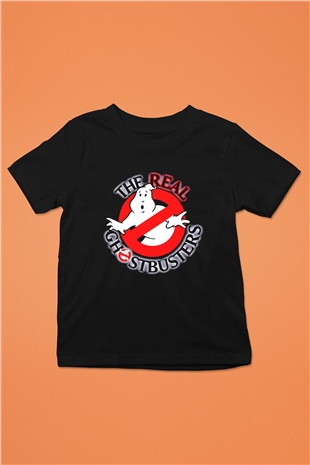 The Real Ghostbusters Hayalet Avcıları Siyah Unisex  Çocuk Tişört
