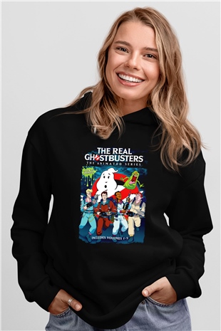 The Real Ghostbusters Hayalet Avcıları Siyah Unisex Hoodie
