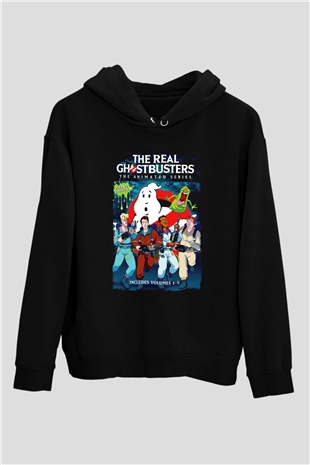 The Real Ghostbusters Hayalet Avcıları Siyah Unisex Hoodie