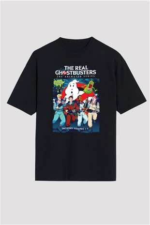 The Real Ghostbusters Hayalet Avcıları Siyah Oversize Tişört