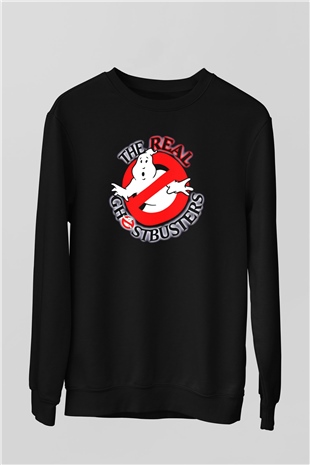 The Real Ghostbusters Hayalet Avcıları Siyah Unisex  Sweatshirt