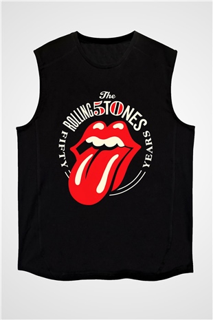 The Rolling Stones Logo Siyah Unisex Kolsuz Tişört