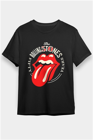 The Rolling Stones Logo Siyah Unisex Tişört T-Shirt - TişörtFabrikası