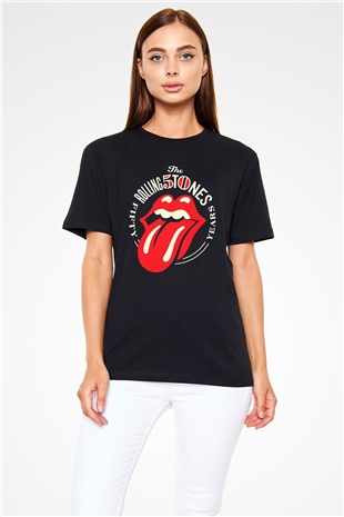 The Rolling Stones Logo Siyah Unisex Tişört T-Shirt - TişörtFabrikası