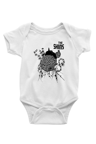 The Shins Baskılı Beyaz Unisex Bebek Body - Zıbın