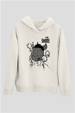The Shins Beyaz Unisex Kapşonlu Sweatshirt