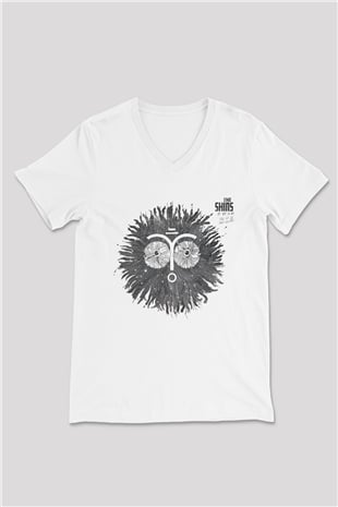 The Shins Beyaz Unisex V Yaka Tişört T-Shirt