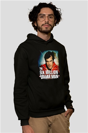 The Six Million Man Dollar Siyah Unisex Hoodie