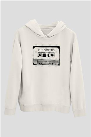 The Smiths Baskılı Beyaz Unisex Kapüşonlu Sweatshirt