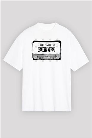 The Smiths Baskılı Beyaz Unisex Oversize Tişört - Tshirt