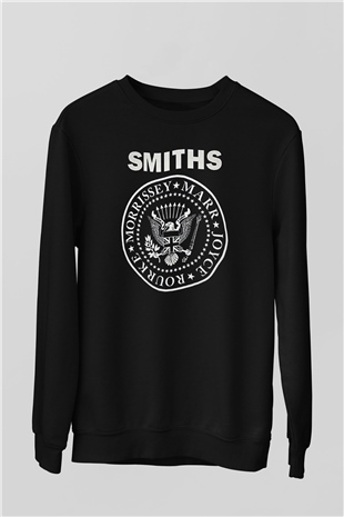 The Smiths Baskılı Unisex Siyah Sweatshirt