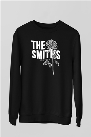 The Smiths Baskılı Unisex Siyah Sweatshirt