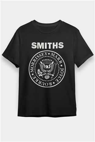The Smiths Baskılı Unisex Siyah Tişört - Tshirt