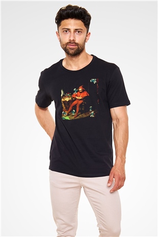 The Smurfs Şirinler Siyah Unisex Tişört