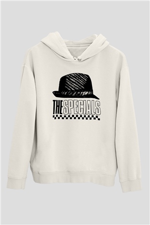 The Specials Beyaz Unisex Kapşonlu Sweatshirt