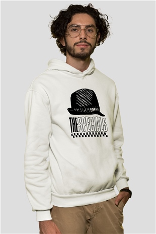 The Specials Beyaz Unisex Kapşonlu Sweatshirt