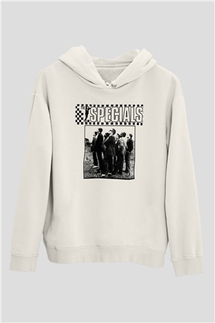 The Specials Beyaz Unisex Kapşonlu Sweatshirt