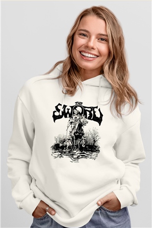 The Sword Beyaz Unisex Hoodie