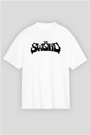 The Sword Beyaz Unisex Oversize Tişört T-Shirt