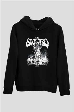 The Sword Siyah Unisex Kapşonlu Sweatshirt