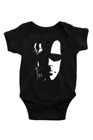 The Terminator Baskılı Siyah Bebek Body - Zıbın
