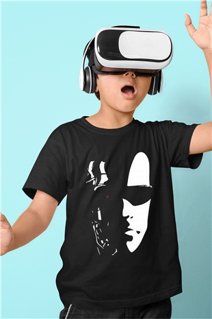 The Terminator Baskılı Siyah Unisex Çocuk Tişört