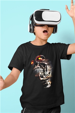 The Terminator Baskılı Siyah Unisex Çocuk Tişört