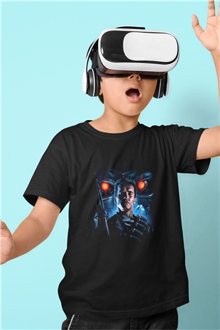 The Terminator Baskılı Siyah Unisex Çocuk Tişört