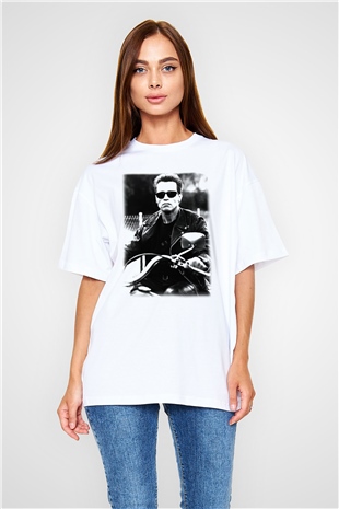The Terminator Beyaz Unisex Oversize Tişört T-Shirt