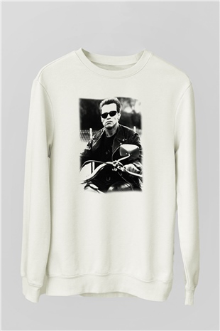 The Terminator Beyaz Unisex Sweatshirt