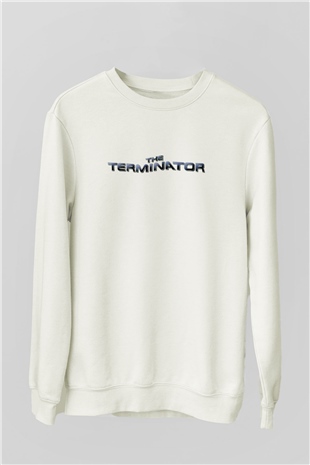 The Terminator Beyaz Unisex Sweatshirt
