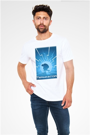 The Terminator Beyaz Unisex Tişört T-Shirt