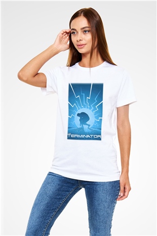 The Terminator Beyaz Unisex Tişört T-Shirt
