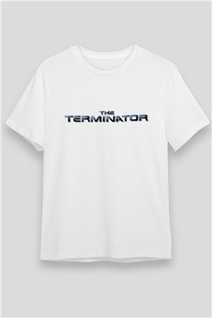 The Terminator Beyaz Unisex Tişört T-Shirt