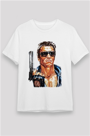 The Terminator Beyaz Unisex Tişört T-Shirt