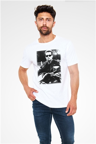 The Terminator Beyaz Unisex Tişört T-Shirt