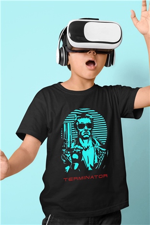The Terminator Siyah Unisex Çocuk Tişört