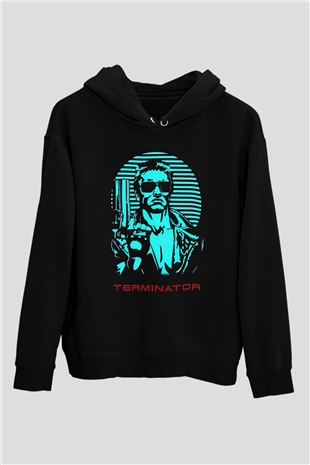 The Terminator Siyah Unisex Hoodie
