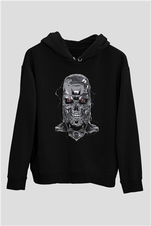 The Terminator Siyah Unisex Kapşonlu Sweatshirt