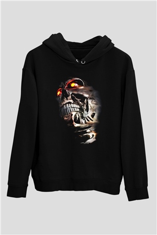 The Terminator Siyah Unisex Kapşonlu Sweatshirt