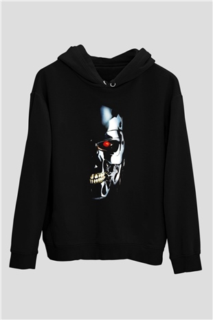 The Terminator Siyah Unisex Kapşonlu Sweatshirt