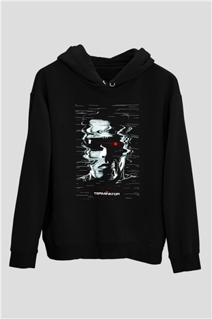 The Terminator Siyah Unisex Kapşonlu Sweatshirt