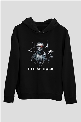 The Terminator Siyah Unisex Kapşonlu Sweatshirt
